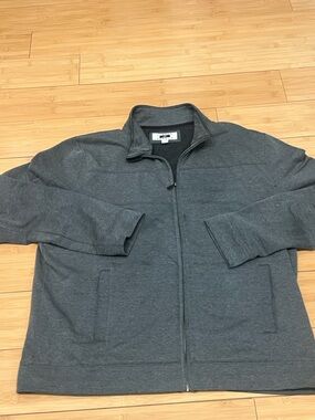 Joseph Abboud Men's Charcoal Full-Zip Sweater Jacket